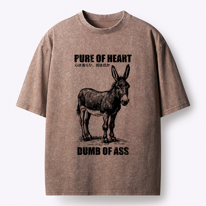 Washed t-shirt for summer vacation casual