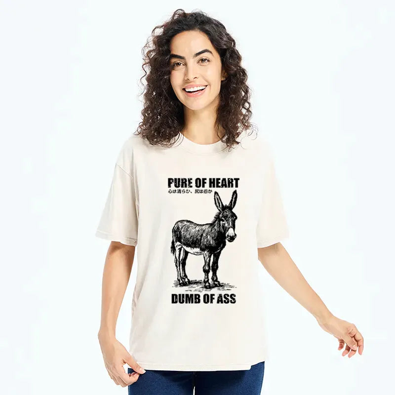 Washed t-shirt for summer vacation casual
