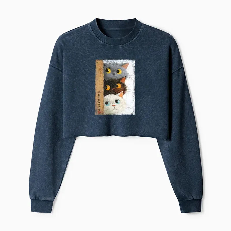 Three Cute Cats Sweatshirt for Women