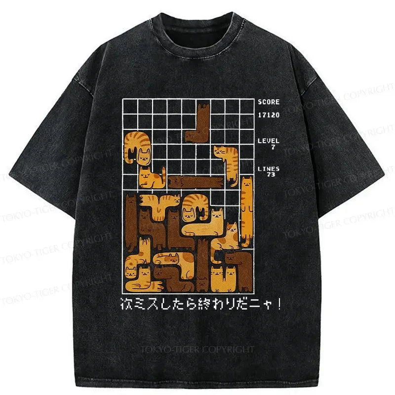 Kyoto-Lion Funny Next Mistake Is The End Washed T-Shirt