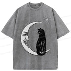 Japanese Vintage Cat Washed T-Shirt