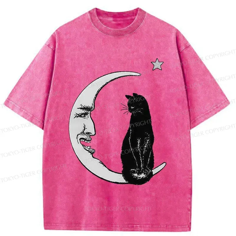 Japanese Vintage Cat Washed T-Shirt