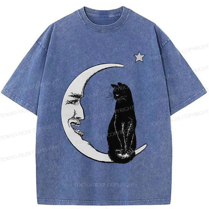 Moon and Cat T-Shirt for Vacation