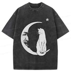 Moon and Cat T-Shirt for Vacation