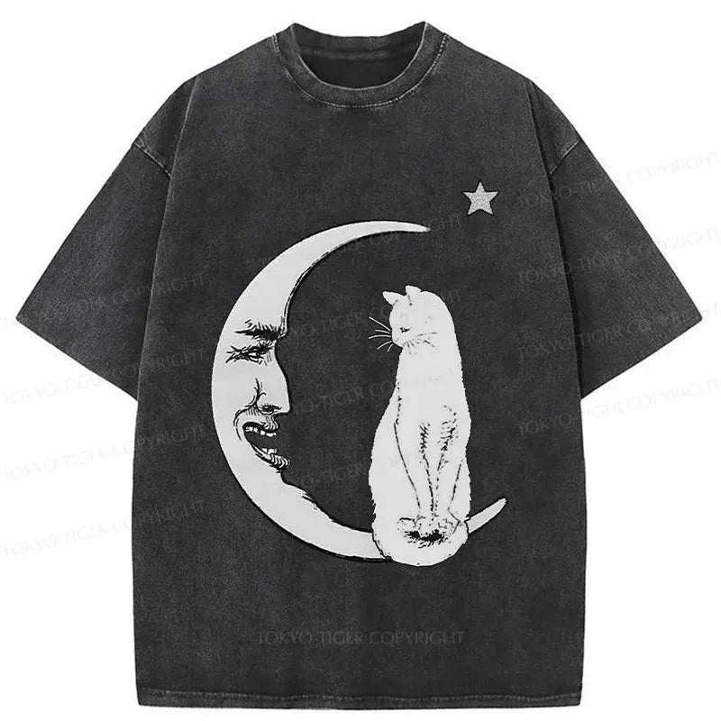 Moon and Cat T-Shirt for Vacation