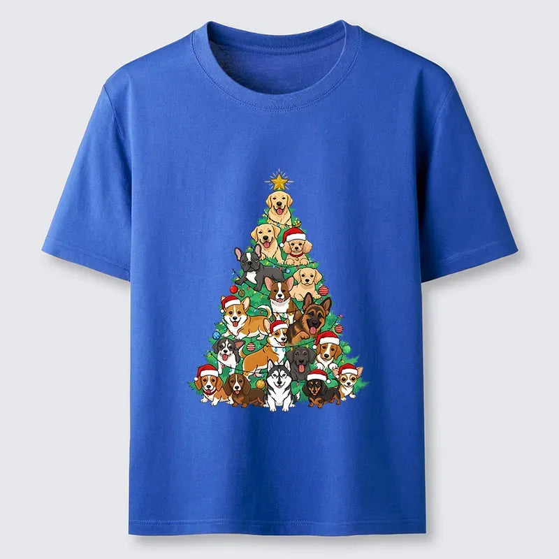 Kyoto-Lion Christmas Tree Dog Funny Classic T-Shirt