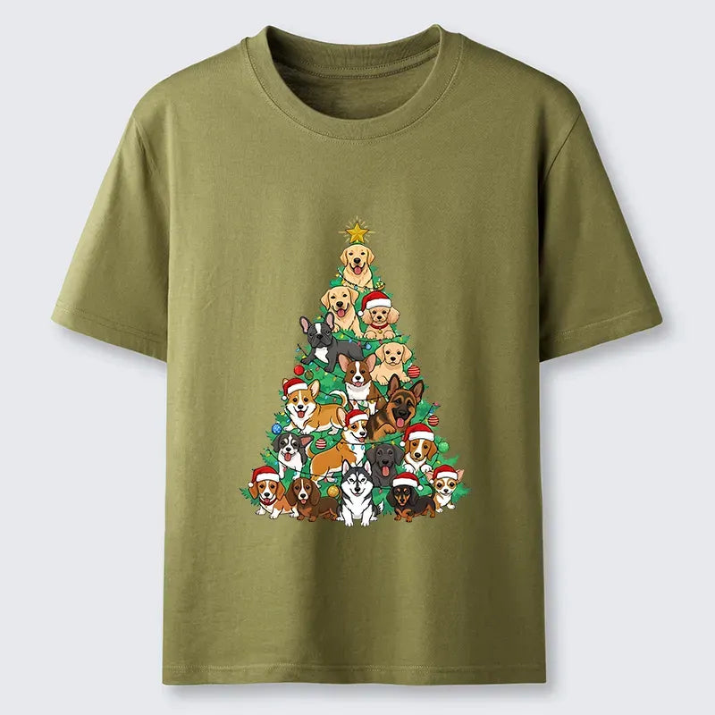 Kyoto-Lion Christmas Tree Dog Funny Classic T-Shirt