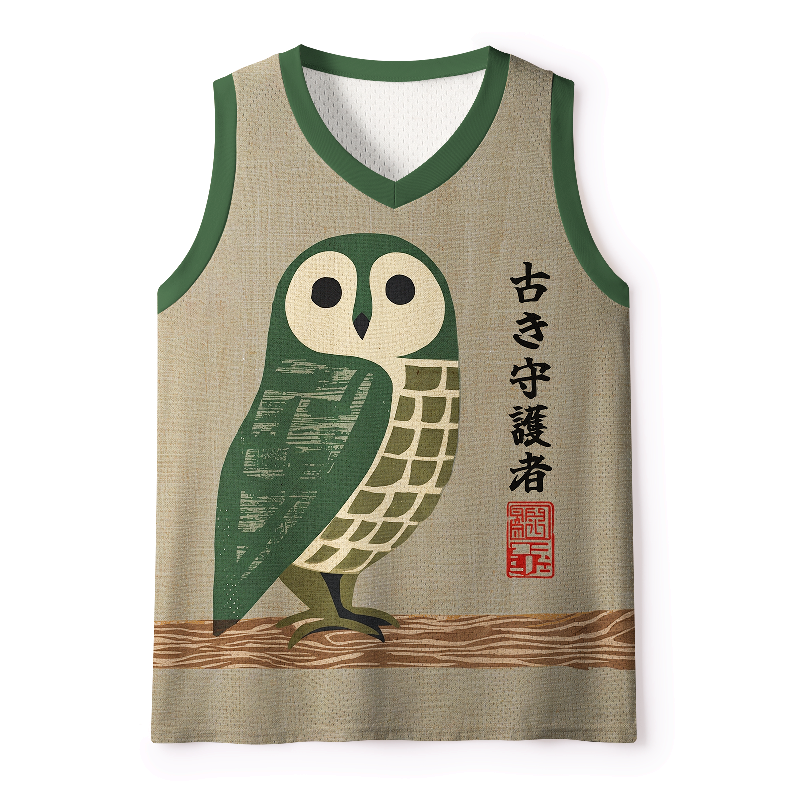 kyoto lion mesh tank top for daily wear