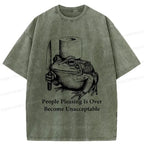 Kyoto-Lion Refuse To Please Others Washed T-Shirt