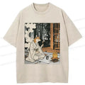Japanese Zen Dog Washed T-Shirt