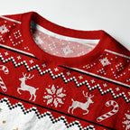 Kyoto-Lion Christmas Cat Likes Fuzzy Christmas Ugly Sweatshirt