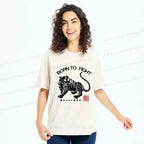 Kyoto-Lion Retro Tiger Washed T-Shirt