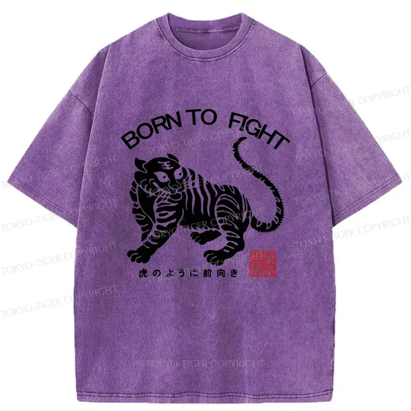 Kyoto-Lion Retro Tiger Washed T-Shirt