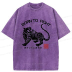 Kyoto-Lion Retro Tiger Washed T-Shirt