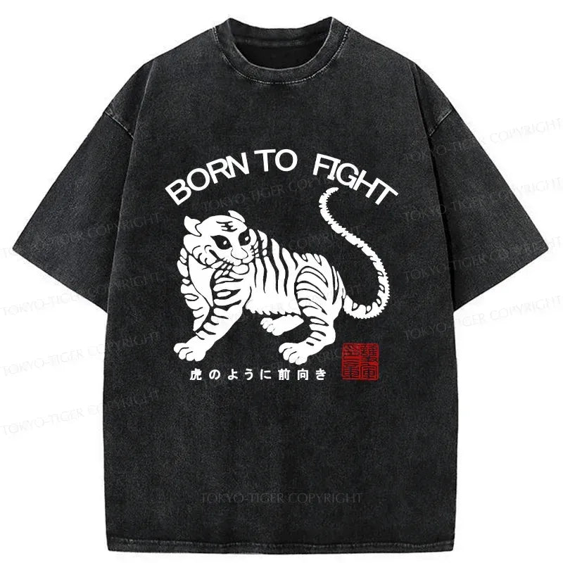 Kyoto-Lion Retro Tiger Washed T-Shirt