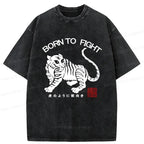 Kyoto-Lion Retro Tiger Washed T-Shirt
