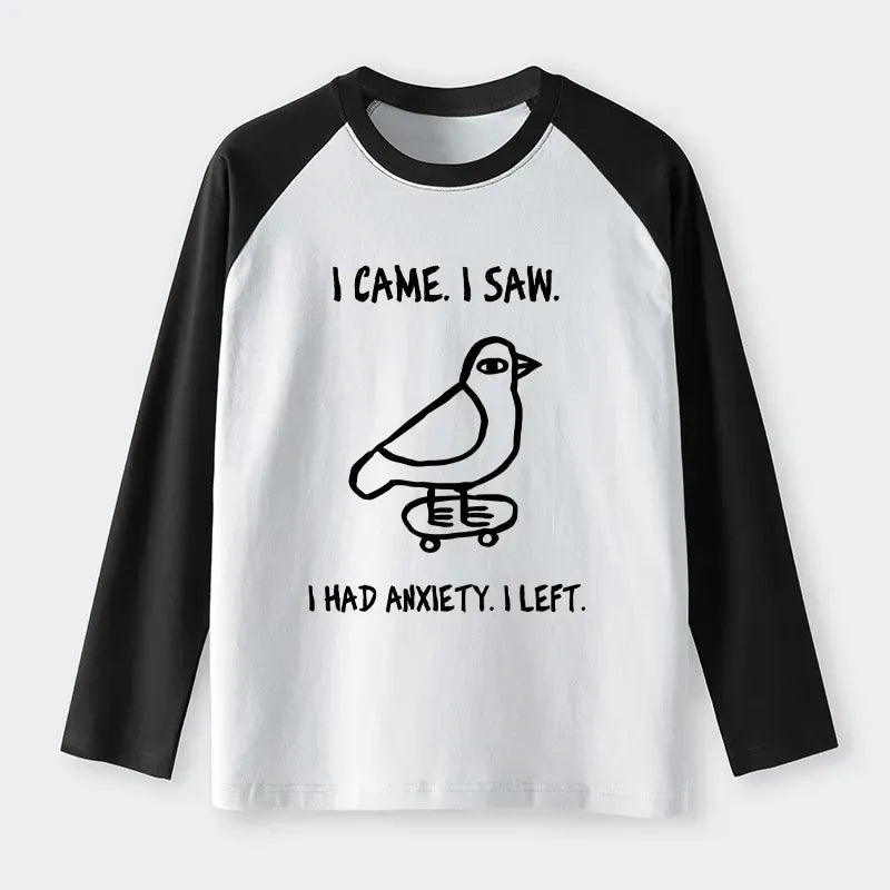 funny meme bird raglan long sleeve t-shirt
