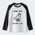 funny meme bird raglan long sleeve t-shirt