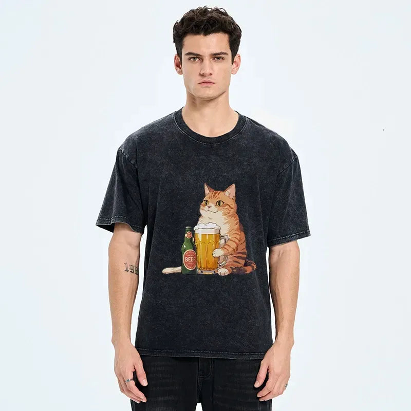 japanese cat shirt for streetwear style