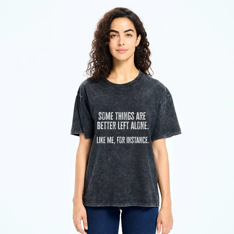 Japanese vintage washed t-shirt for daily wear