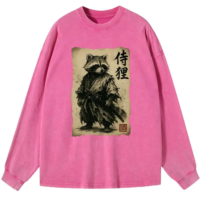 Japanese Raccoon Samurai Shirt for Gift Idea
