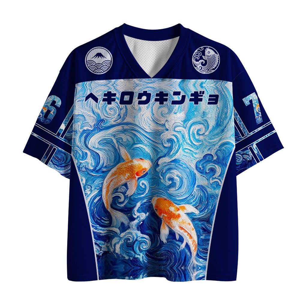 Kyoto-Lion Van Gogh's Wave Red Koi Tiger Jersey