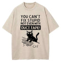 funny cat washed t-shirt gift idea
