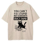 funny cat washed t-shirt gift idea