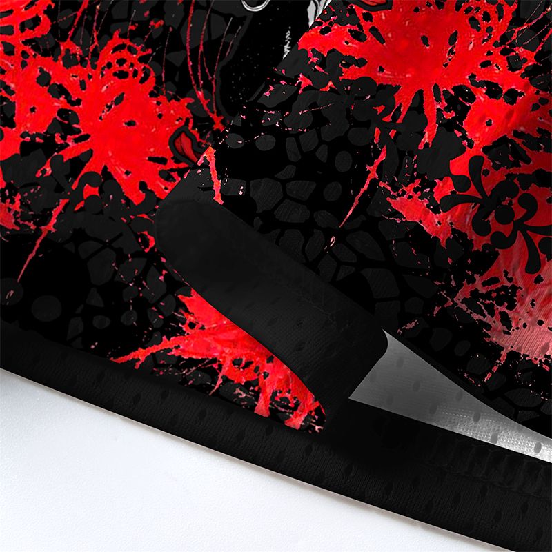 Unisex Spider Lily Art Mesh Jersey Breathable