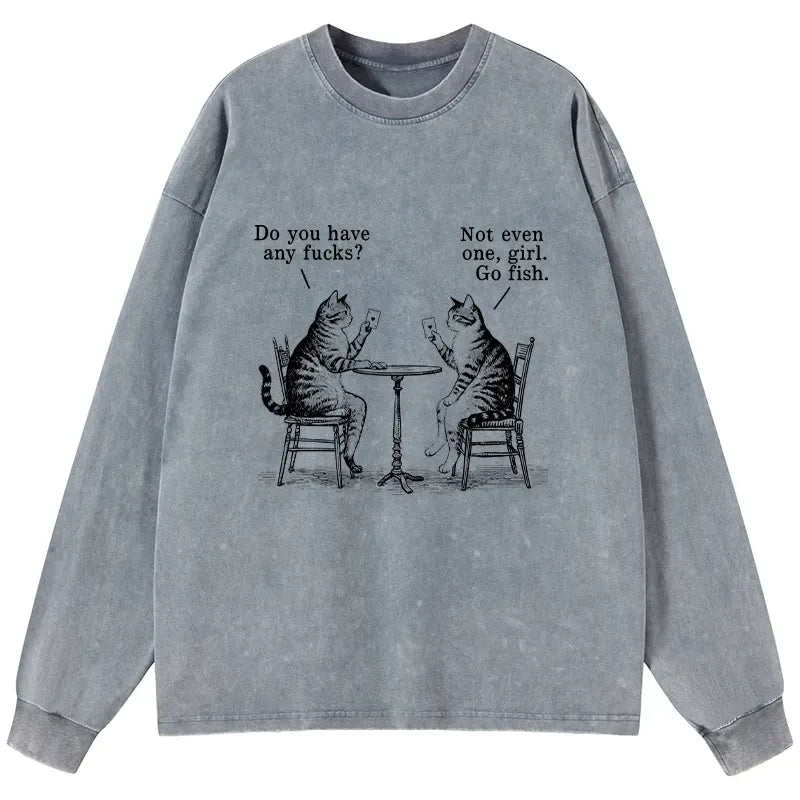 Japanese Vintage Cat Long Sleeve T-Shirt