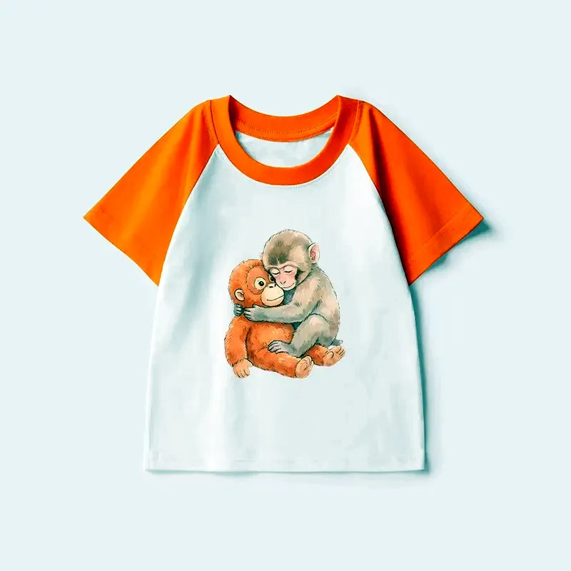 Japanese style kids raglan shirt for vacation