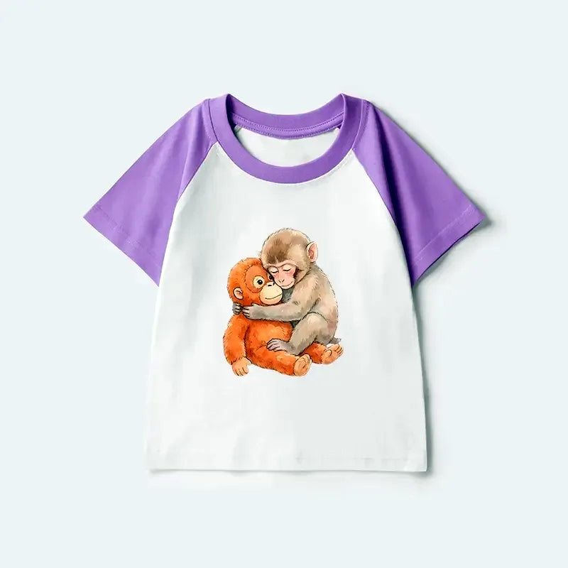 Kyoto-Lion Poor Punch Kids Raglan T-shirt