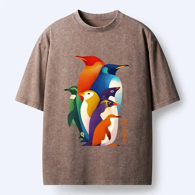 Vintage Japanese Penguin Shirt for Casual Summer