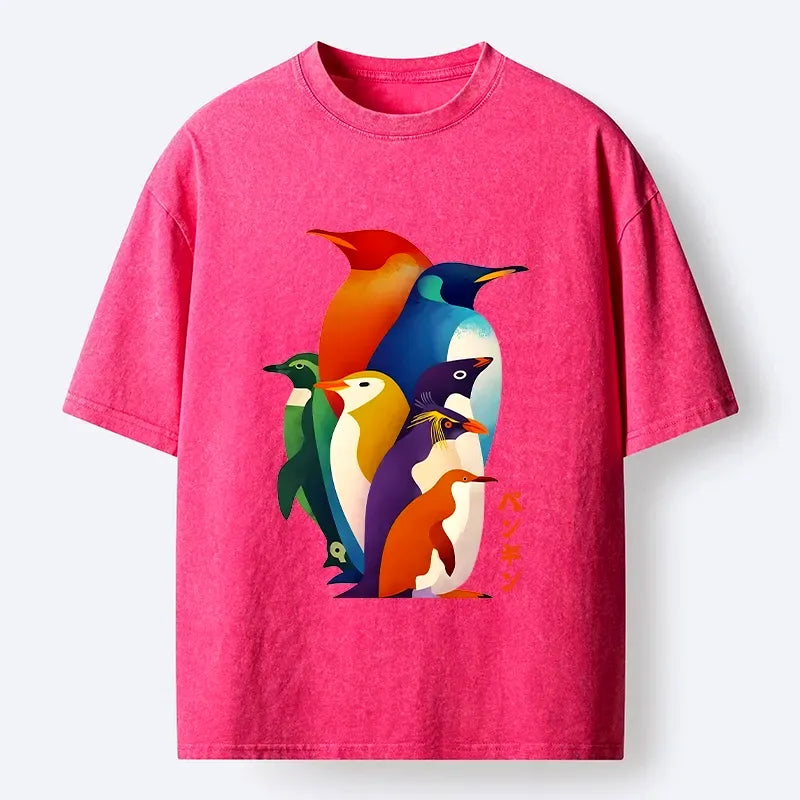 Vintage Japanese Penguin Shirt for Casual Summer