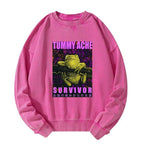 funny frog with stomachache sweatshirt for men