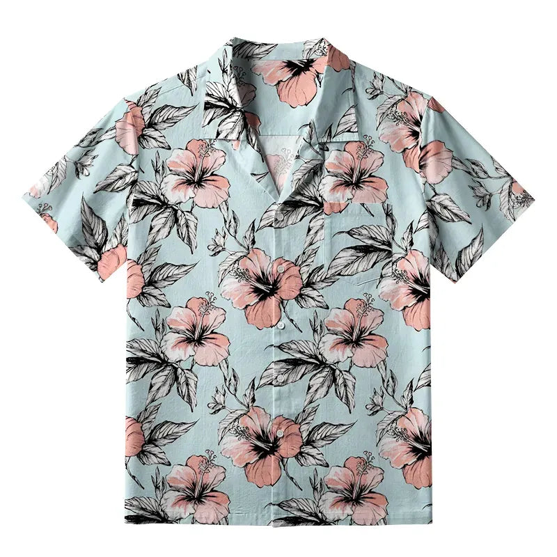 Kyoto-Lion Floral Delight Aloha Hawaiian Shirt