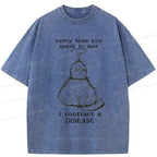 Kyoto-Lion Don't Talk To Me Funny Washed T-Shirt