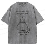 Funny Washed T-Shirt for Daily Wear