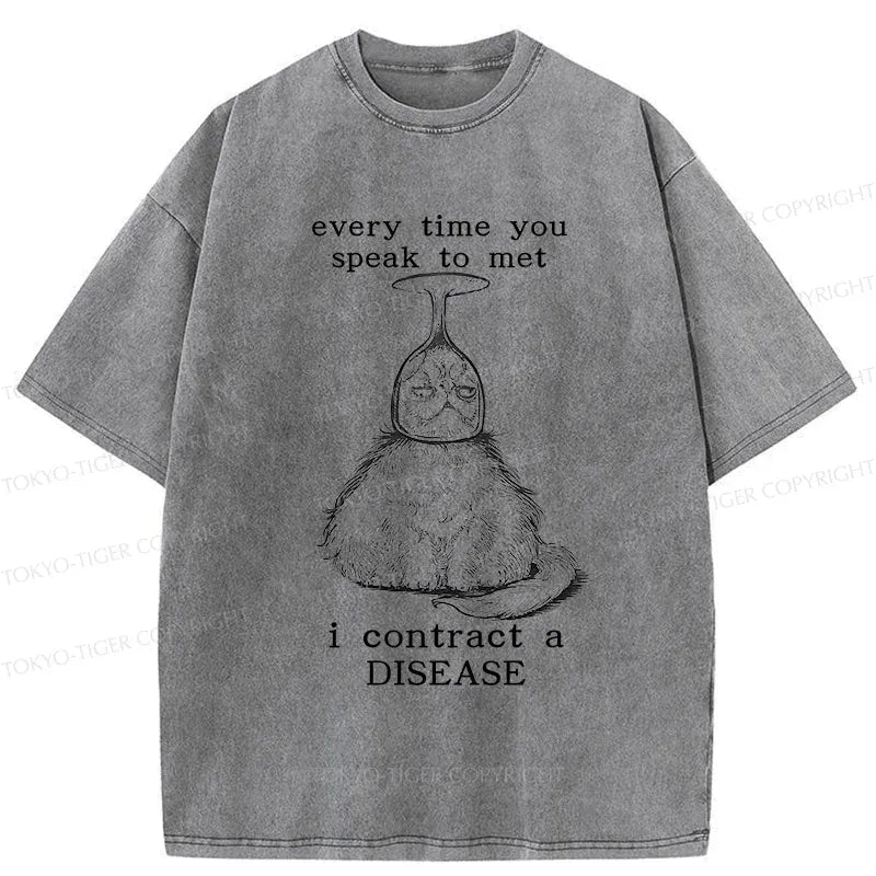 Funny Washed T-Shirt for Daily Wear