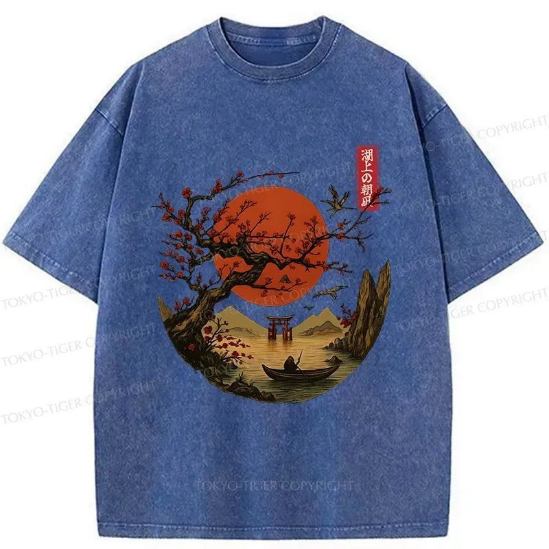 Japanese woodblock print style t-shirt on sale