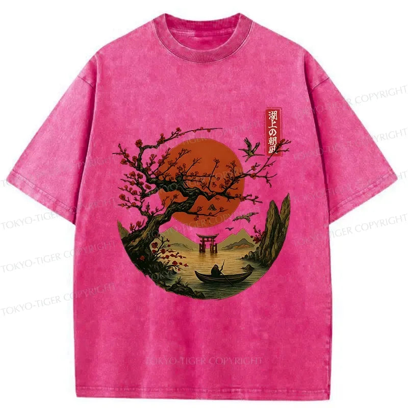 Japanese woodblock print style t-shirt on sale