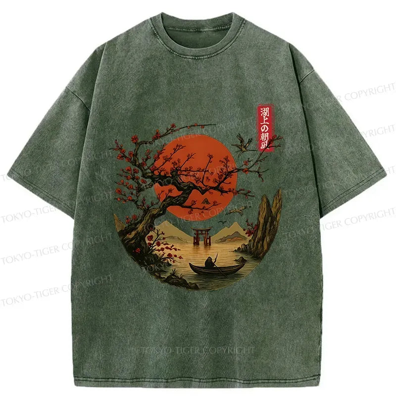 Japanese woodblock print style t-shirt on sale