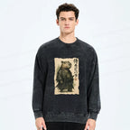 Kyoto-Lion Capybara Samurai Washed Sweatshirt