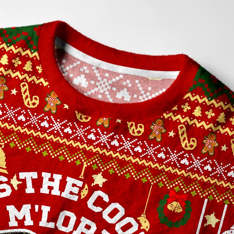 Kyoto-Lion Twas The Cookies Frog Fuzzy Christmas Ugly Sweatshirt
