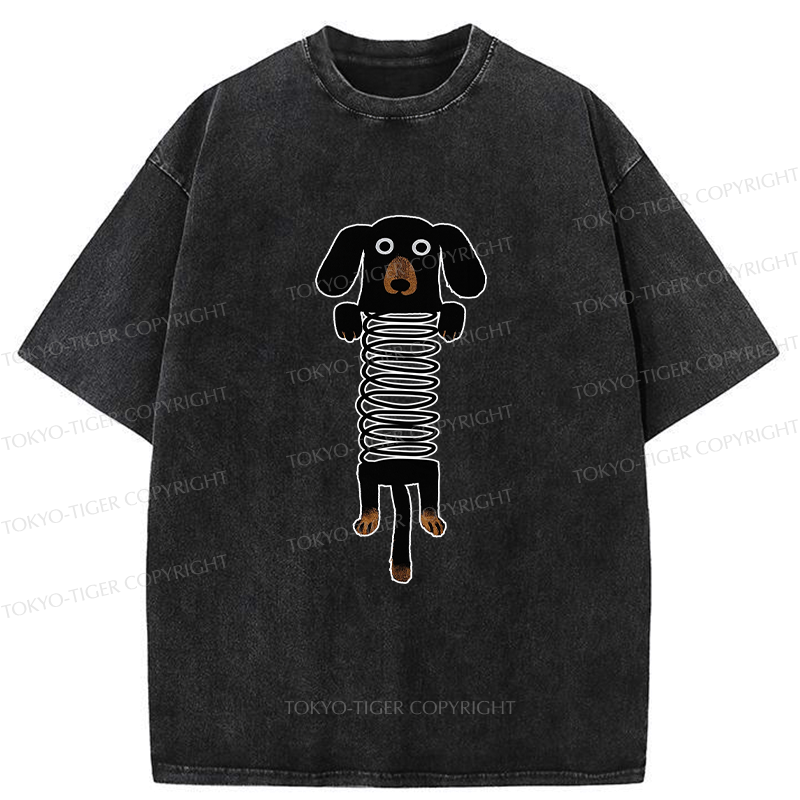 Cute Spring Dachshund Washed T-Shirt