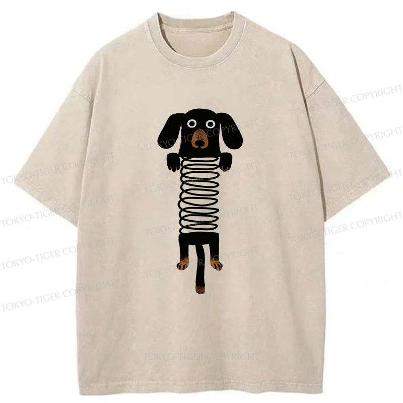 Japanese Culture Dachshund T-Shirt for Daily Wear