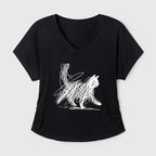 Trendy Japanese Cat T-Shirt for Daily Wear
