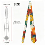 Kyoto-Lion Colorful Chrysanthemums Necktie