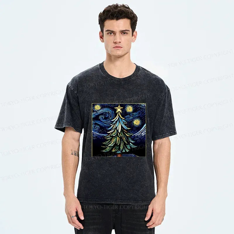 Japanese Christmas Tree Washed T-Shirt