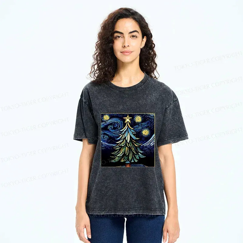 Japanese Christmas Tree Washed T-Shirt